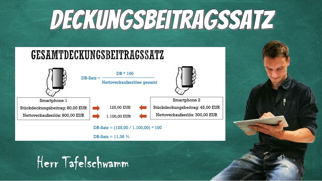 St&uuml;ckdeckungsbeitragssatz und Gesamtdeckungsbeitragssatz berechnen - Einfach erkl&auml;rt mit Beispiel