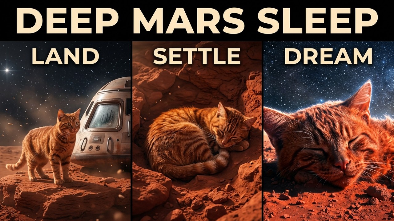 Cat on Mars Purring ASMR | 3 Hours of Relaxation & Deep Sleep 😴