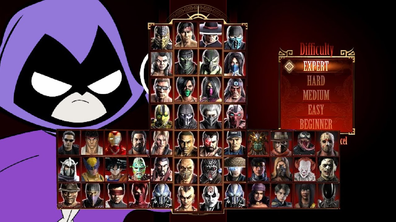 Mortal Kombat 9 - RAVENA TEEN TITÃNS MOD - Expert Arcade Ladder - Gameplay @ (1080p) - 60ᶠᵖˢ ✔