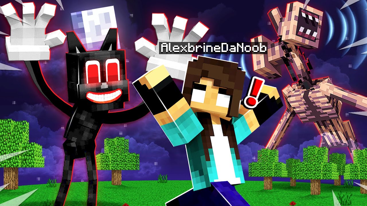 Siren Head AND Cartoon Cat TEAM UP against noob Girl!