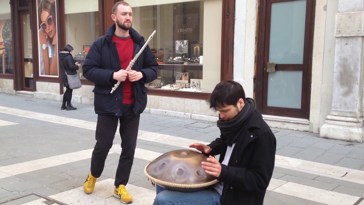 Handpan and Flute - Busking on the streets of Trieste