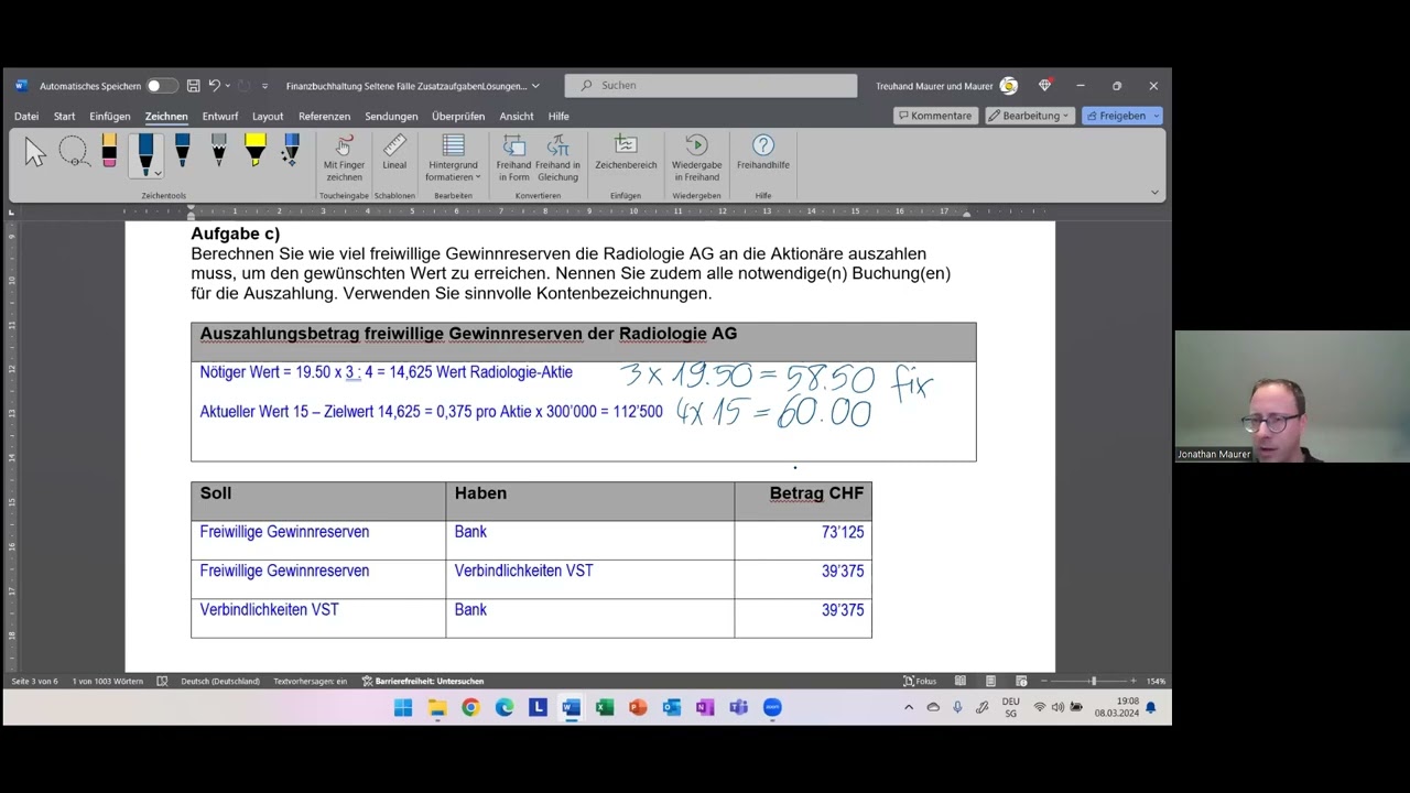 Swiss GAAP FER und Fibu Seltne Fälle mit Jonathan Maurer