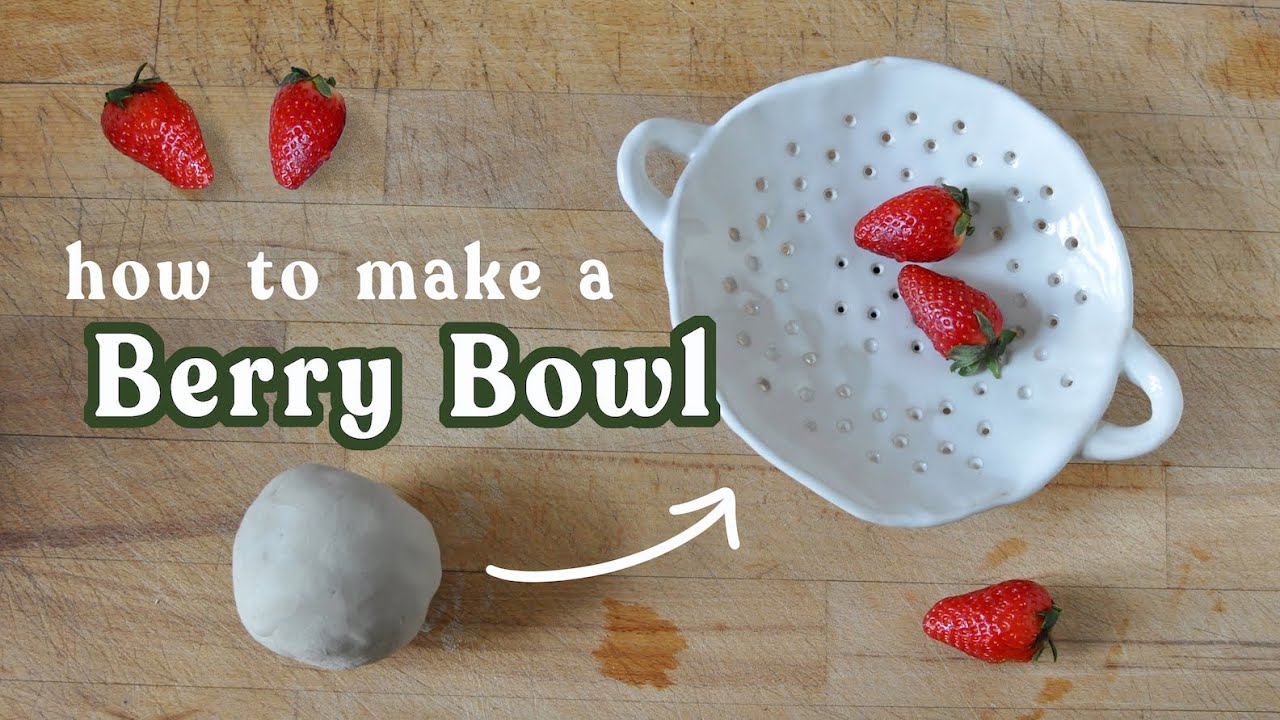 How to make a Ceramic Berry Bowl // Drape Mold Pottery