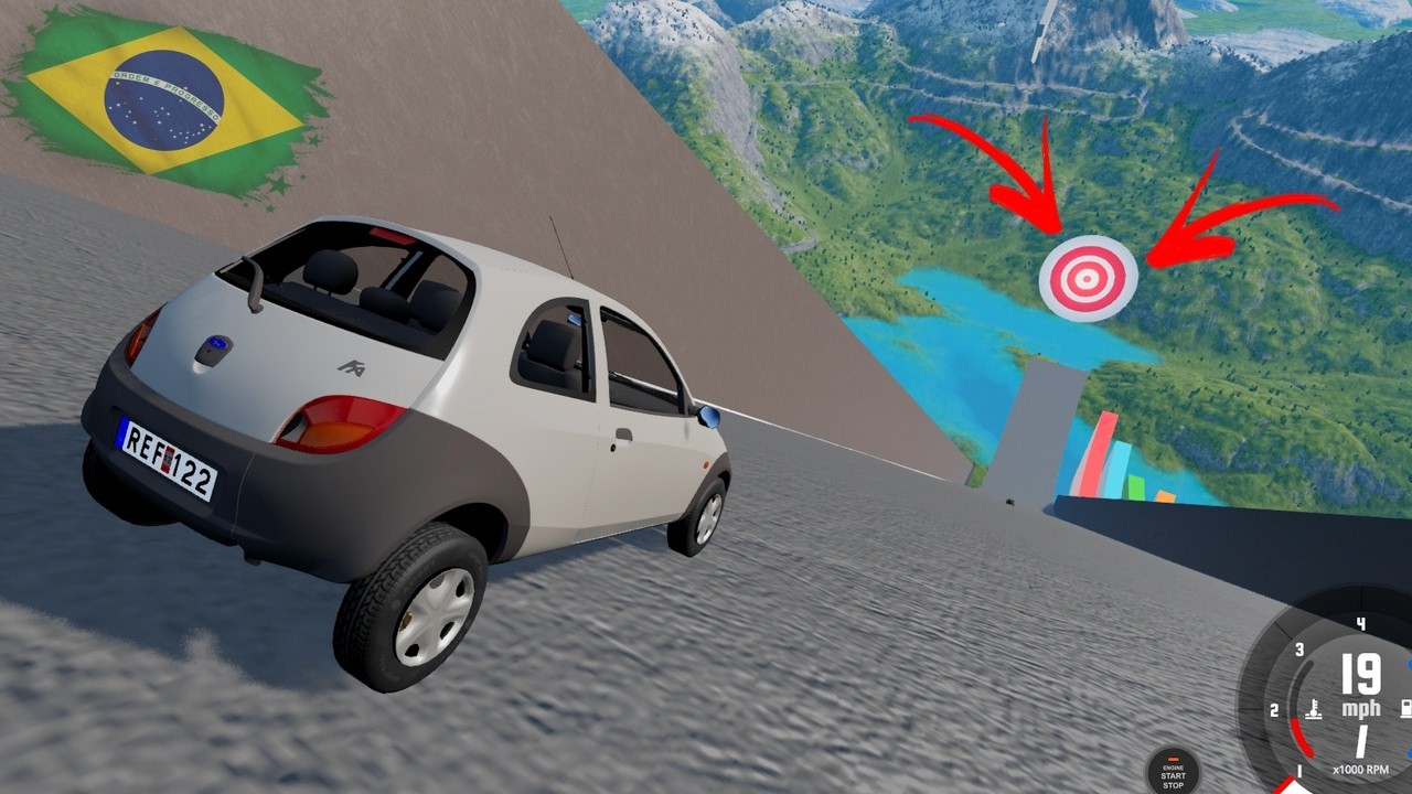 🔴CARROS BRASILEIROS vs DESAFIO ACERTE O ALVO🔴MEGA RAMPA INSANA, BeamNG.drive, Simulador de carros