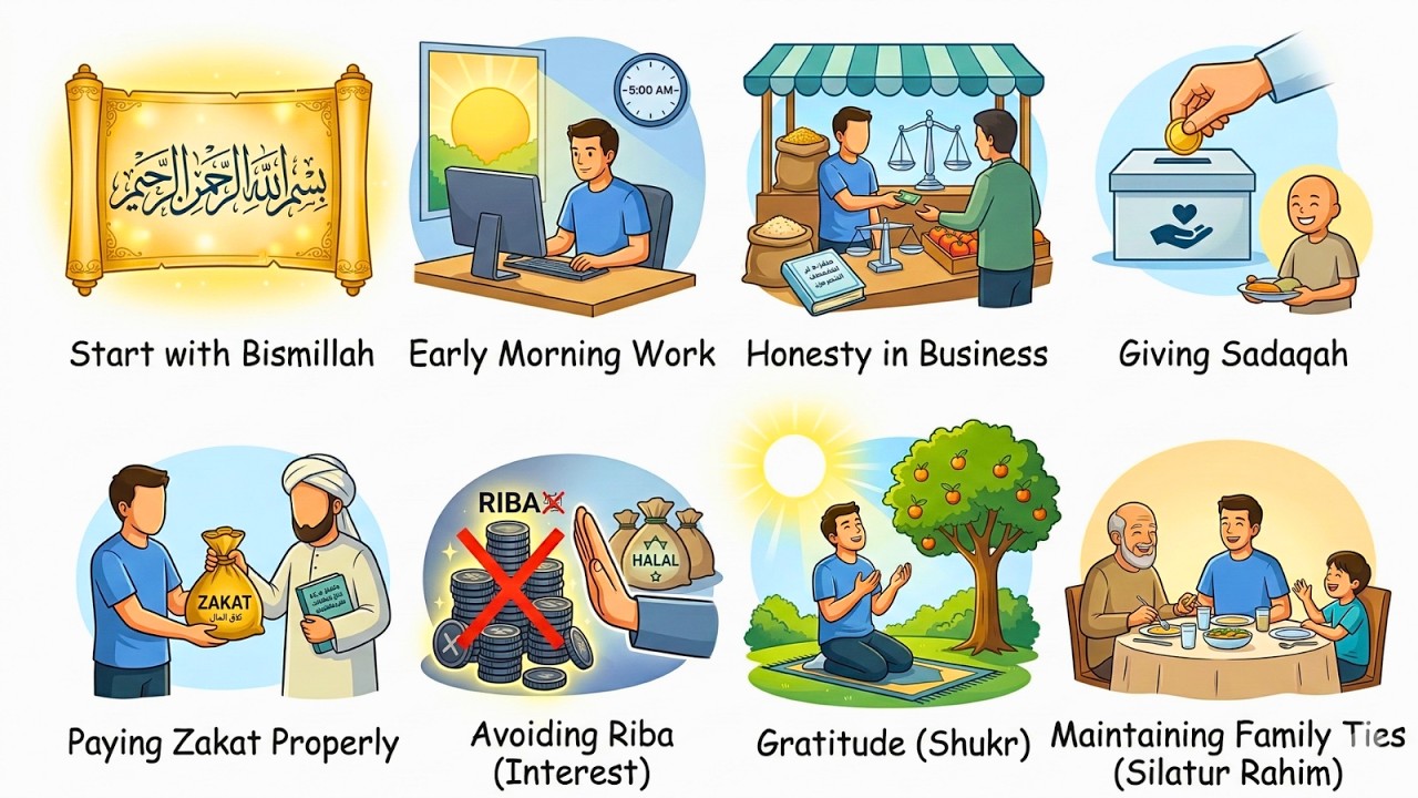 Every Sunnah for Financial Barakah & Wealth Retention Explained in 5 minutes