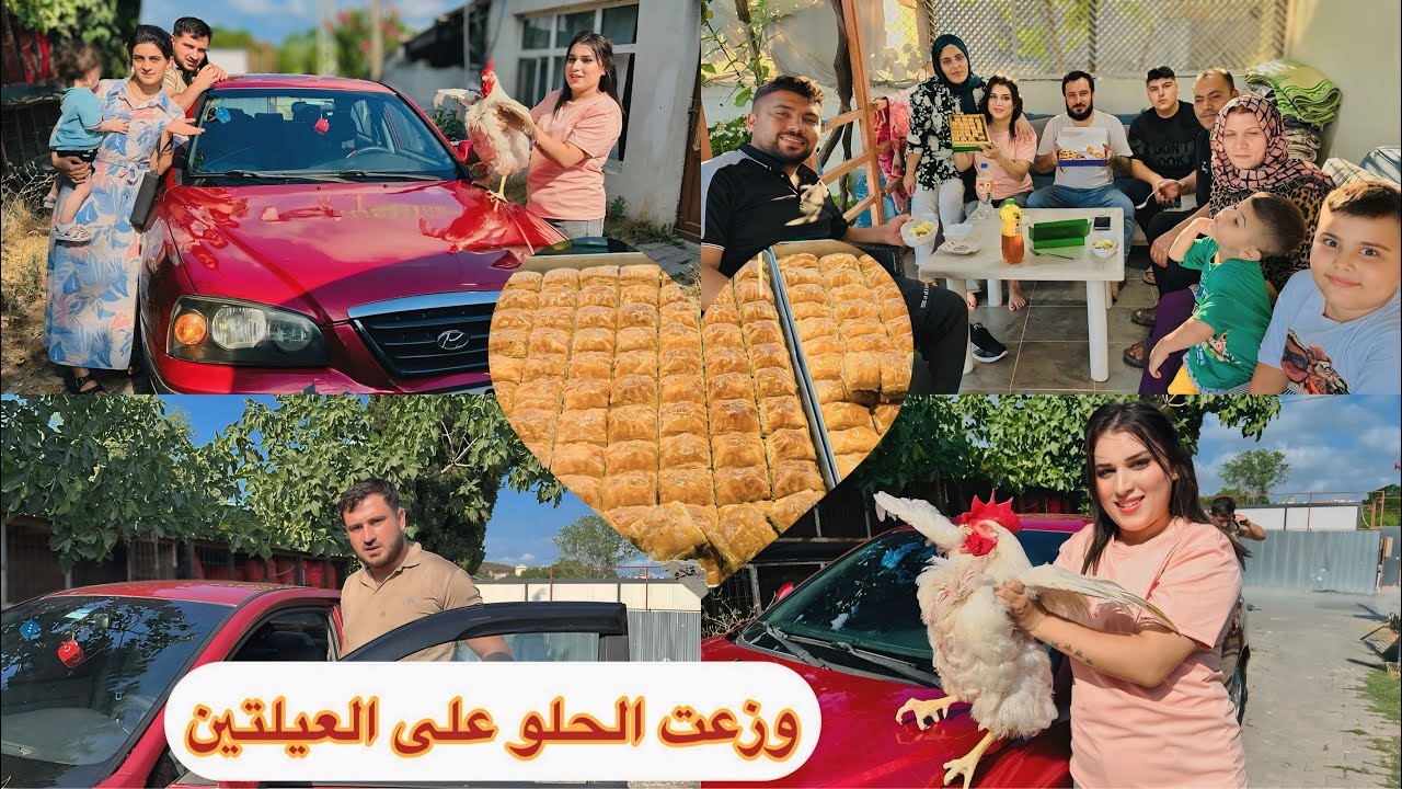 وزعت الحلو علا العيلتين بمناسبة سيارة 🚗دبحنا دجاج🐓مشان شهر سفارة // تابعونا للاخير...