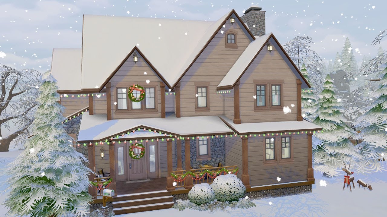 HOLIDAY FAMILY HOME // The Sims 4: Speed Build