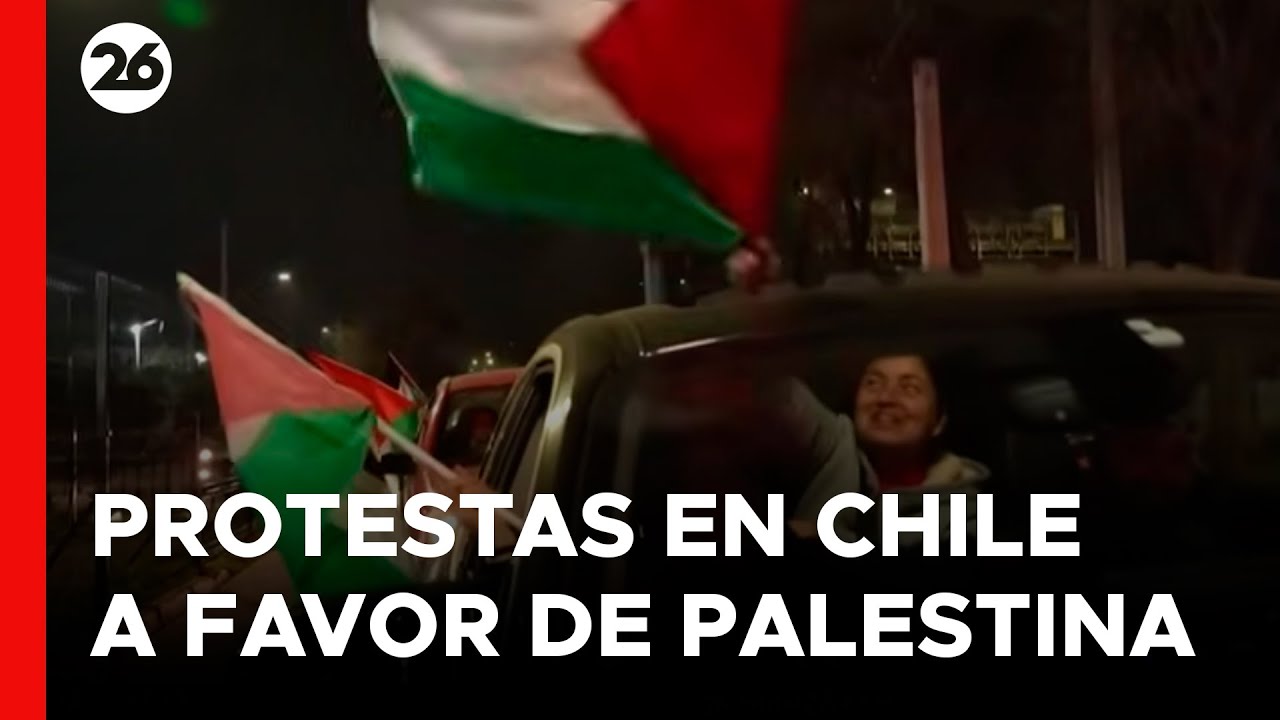 🇨🇱 Manifestantes en Chile piden romper relaciones con Israel por crisis en Gaza