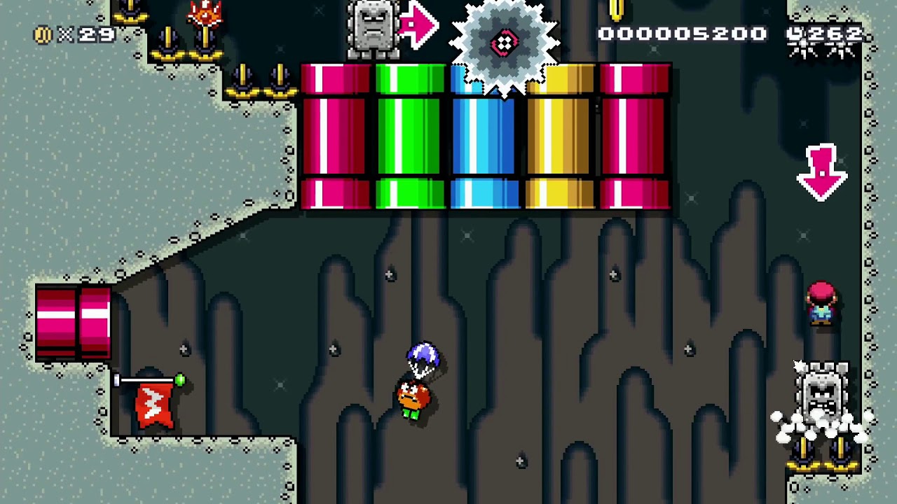 [SMM2] Passive PePanga: Casual Caverns in 1:05.910 (WR)