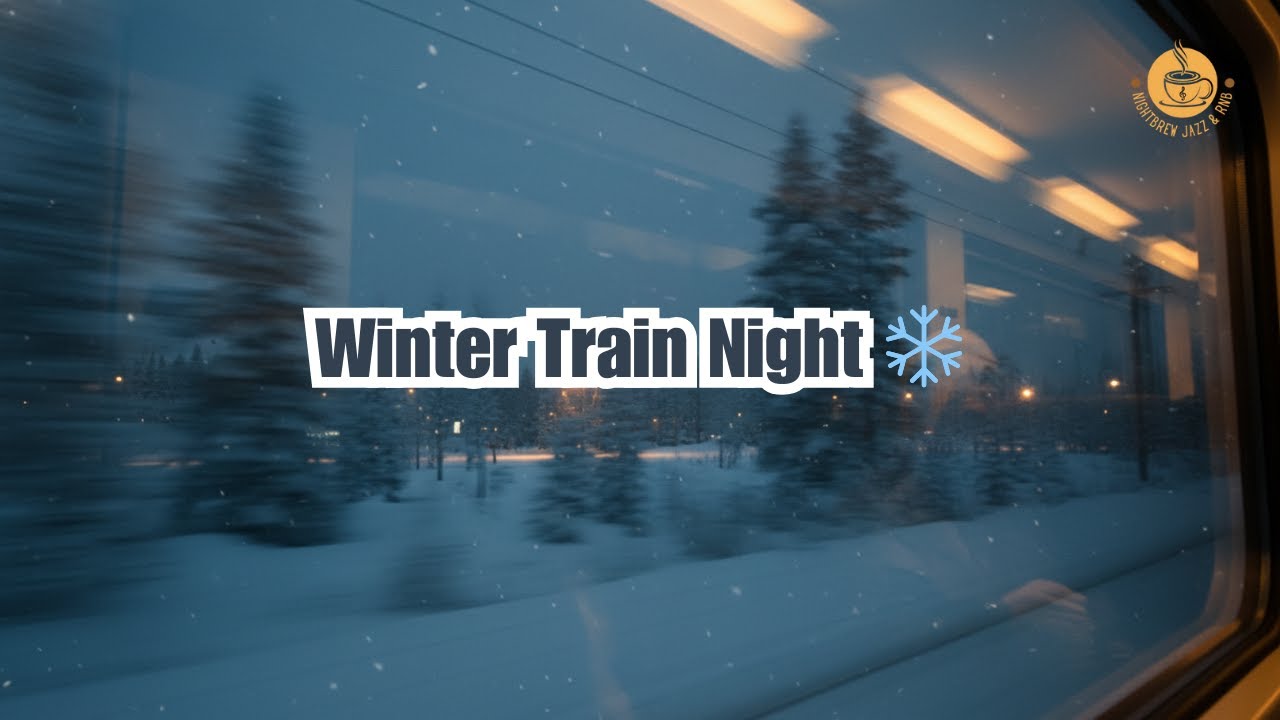 Winter Train Window ❄️🚆 Smooth Jazz & RnB | Hypnotic Night Ambience for Focus & Sleep