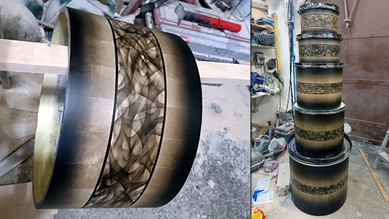 Making of a stave drum set - Part 3: Adding finish