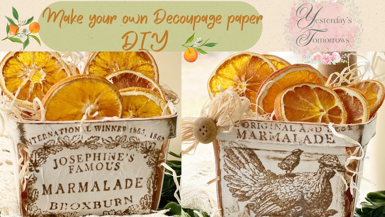 Make your own decoupage paper DIY @yesterdaystomorrows