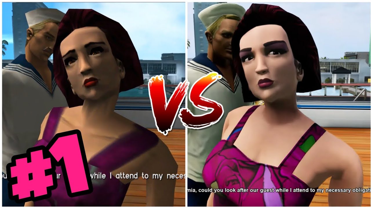 THE PARTY COMPARISON - GTA VC Original vs Definitive #1[SidebySide]