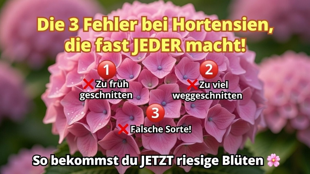 Hortensien richtig schneiden 🌸 Die 3 Fehler, die fast jeder macht!