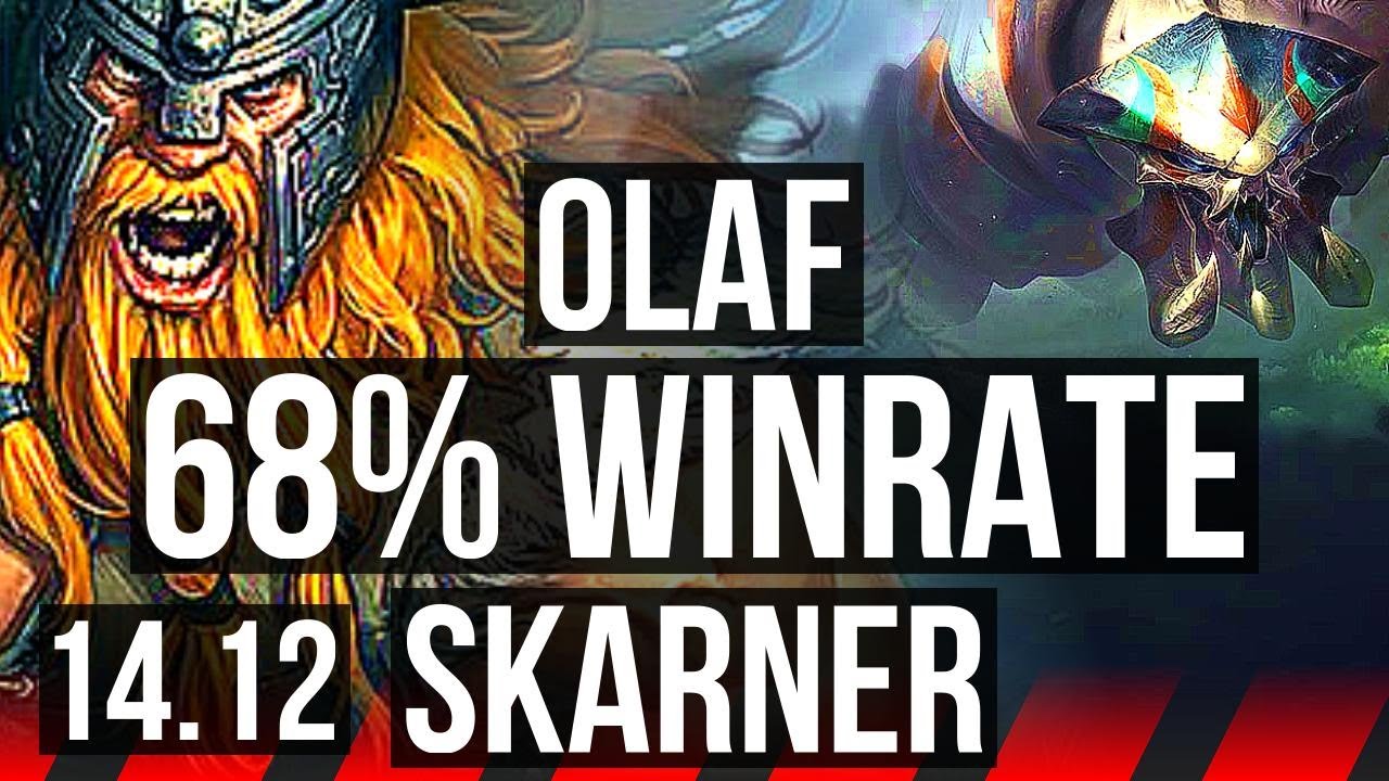 OLAF vs SKARNER (TOP) | 8/0/0, 68% winrate, 7 solo kills, Legendary | VN Diamond | 14.12