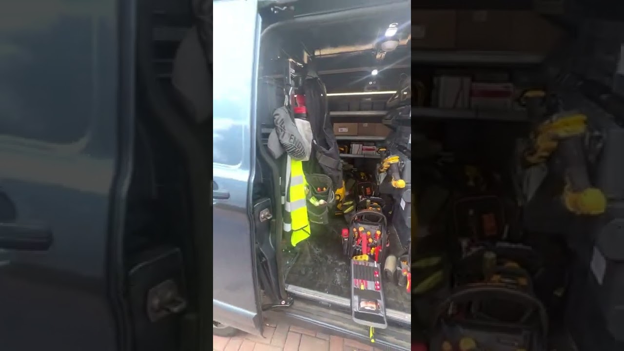 Transit custom duel door electricians van tour #bottsmartvan