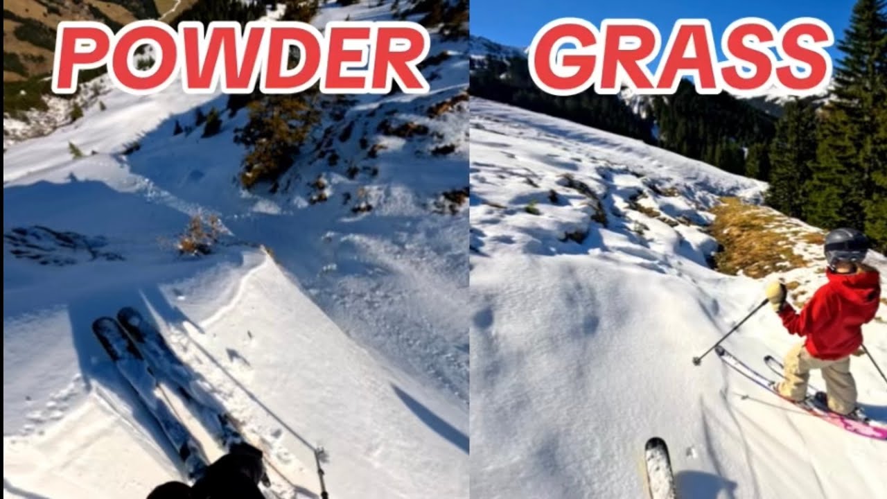 POV: POWDER PARADISE TURNED GRASS SKIING! (ROCKS EVERYWHERE!)
