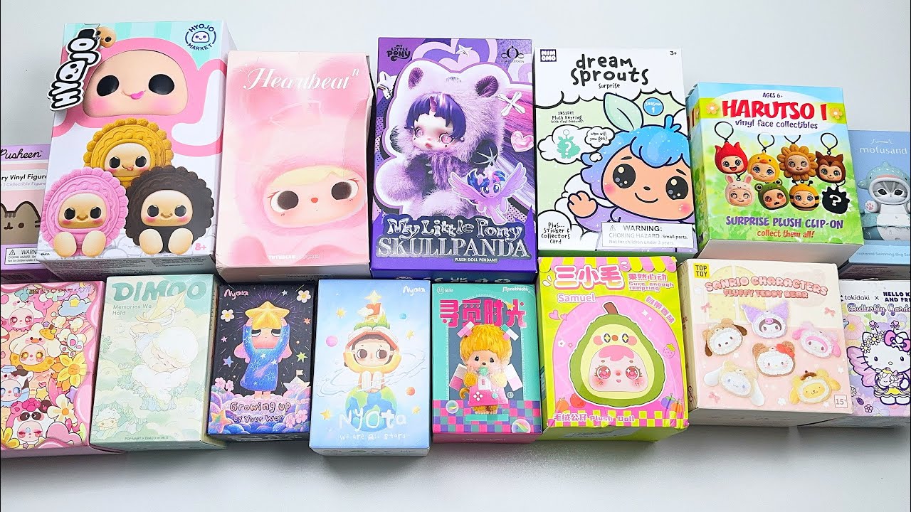 16 MYSTERY SURPRISE TOYS! ASMR UNBOXING BLIND BOXES 🙂&zwj;↕️📦 no talking 🌟