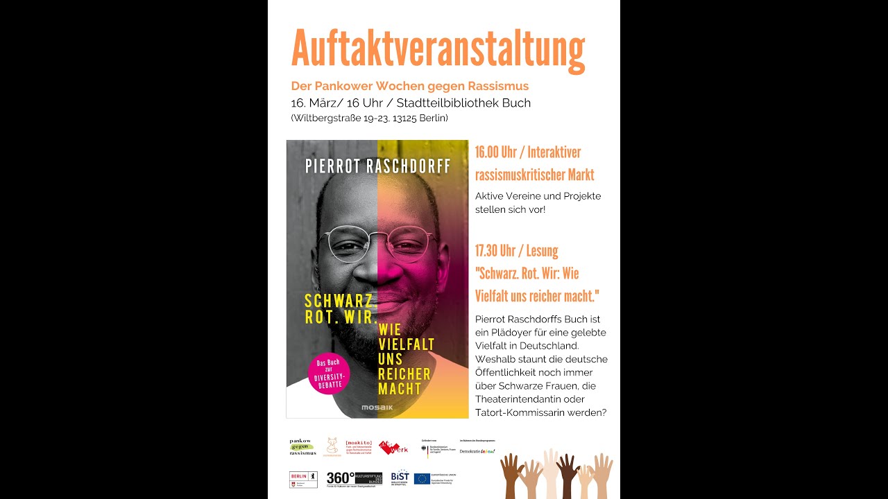 Auftaktveranstaltung Der Pankower Wochen gegen Rassismus | Stadtteilbibliothek Buch