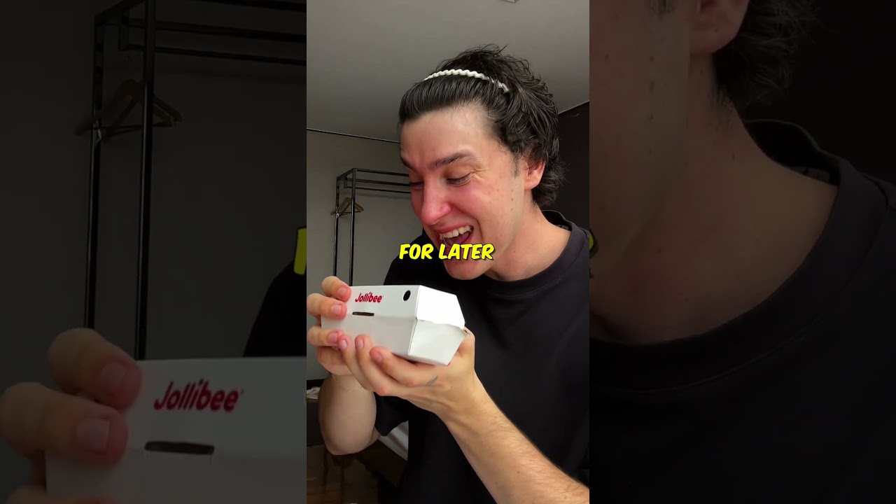 Tom Tries Jollibee For The First Time! 🍝 🇵🇭 #philippines