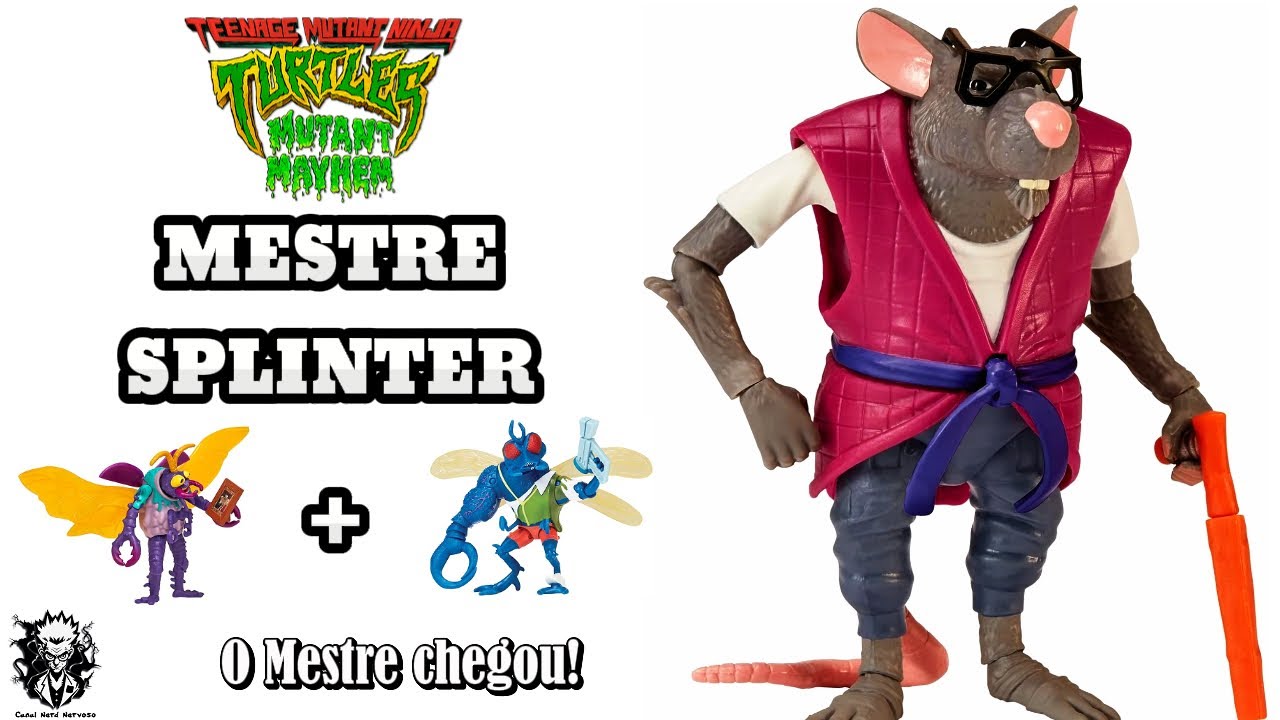 MESTRE SPLINTER As Tartarugas Ninja: Caos Mutante – Action Figure Review Completo!