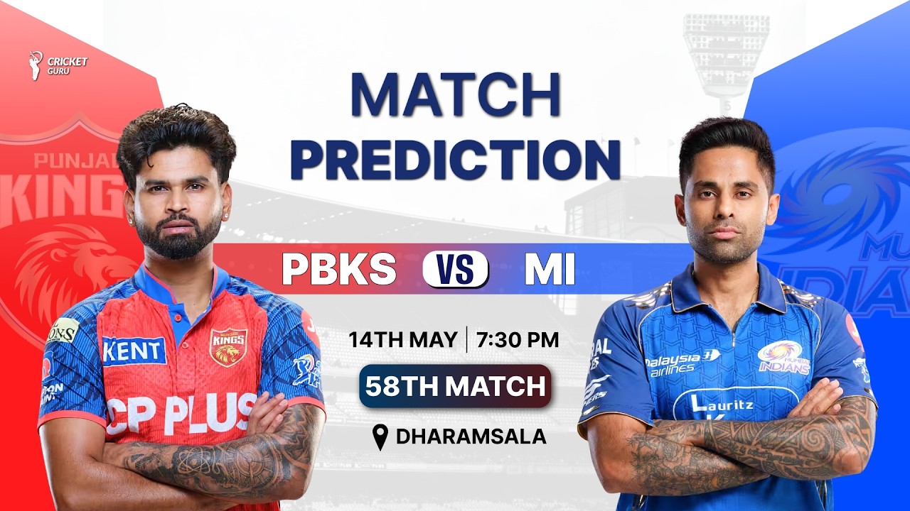 PBKS vs MI 58th Match Prediction 2026 | Playing 11, Pitch Report & Winning Chances