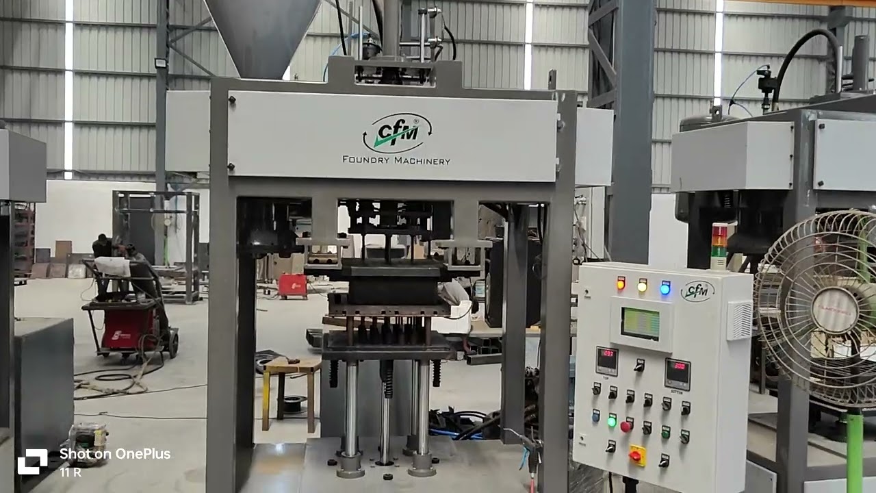 SHELL CORE SHOOTER AND MOULDING HORIZONTAL PARTING LINE         #foundrymachinery #foundry #machine