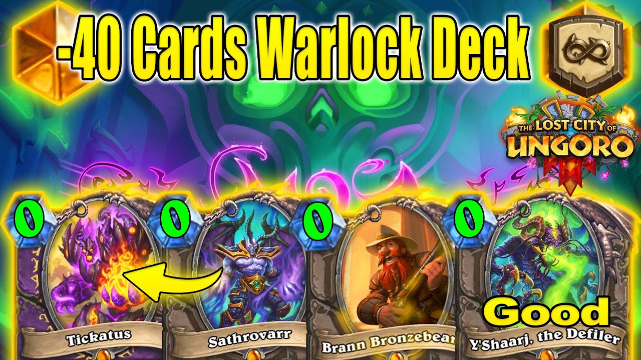 -40 Cards Control Warlock Burning & Eating Deck 16.0 At Into the Emerald Dream Mini-Set Hearthstone