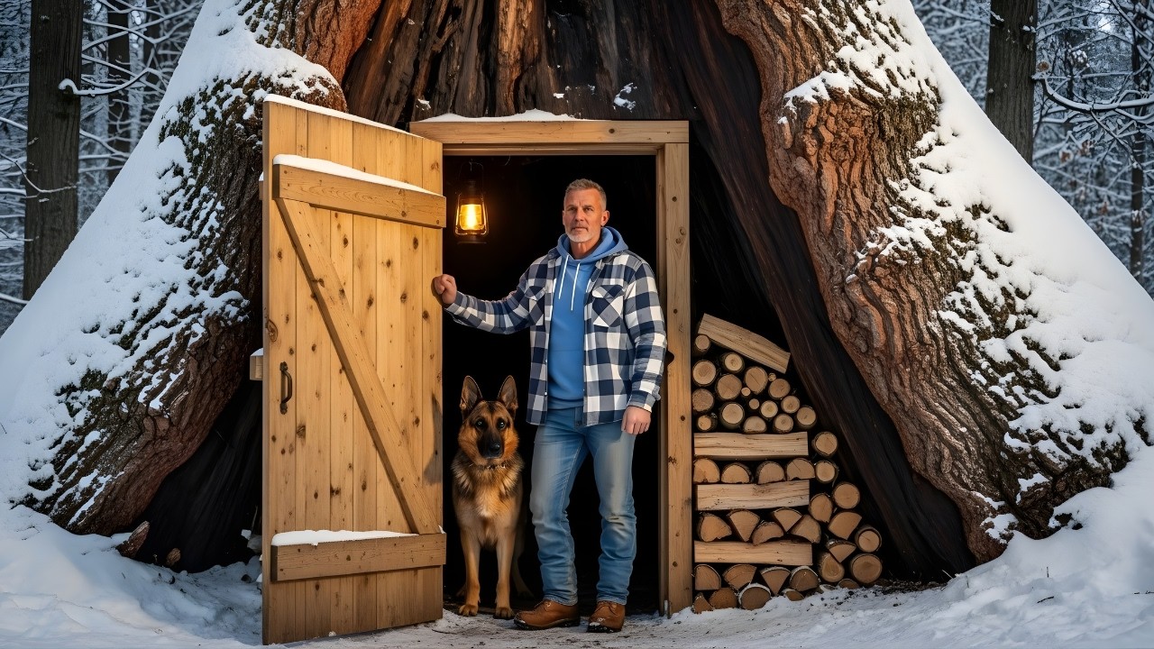The Veteran and His Dog Lived Inside a Hollow Sequoia — It Survived When the Town Didn’t