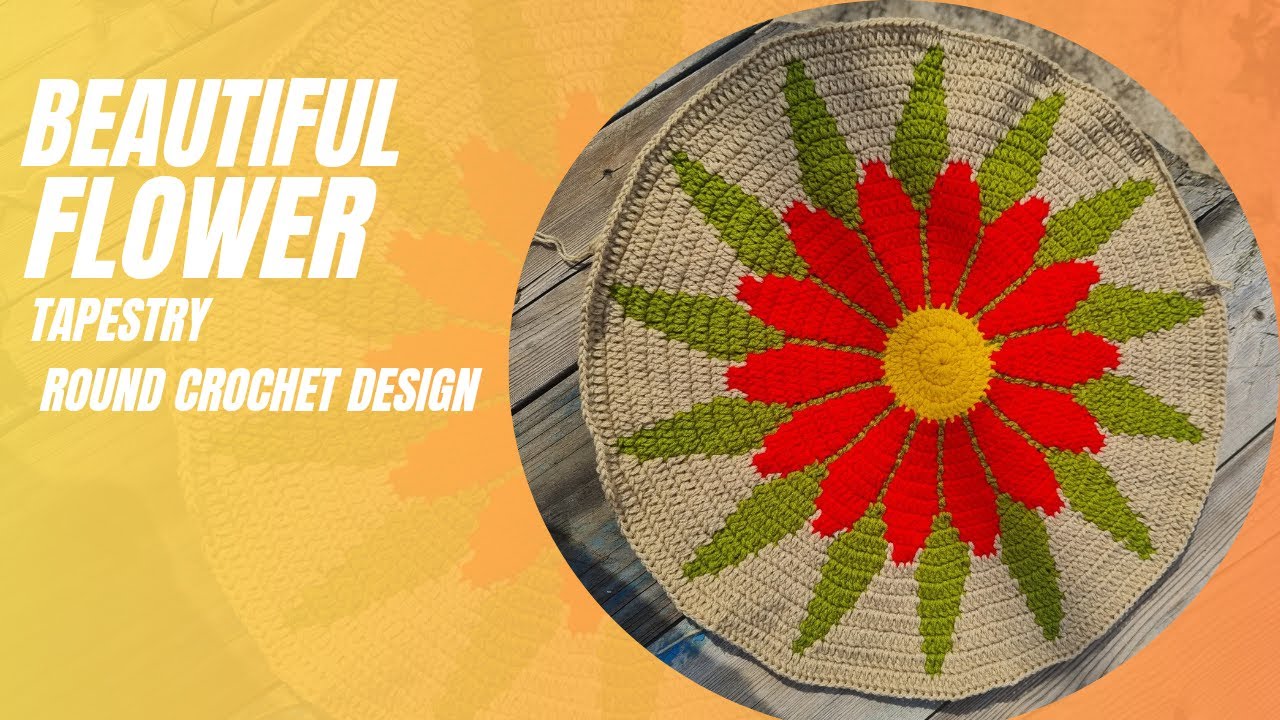 How to Crochet a Beautiful Flower Tapestry 🌼 Easy Step-by-Step