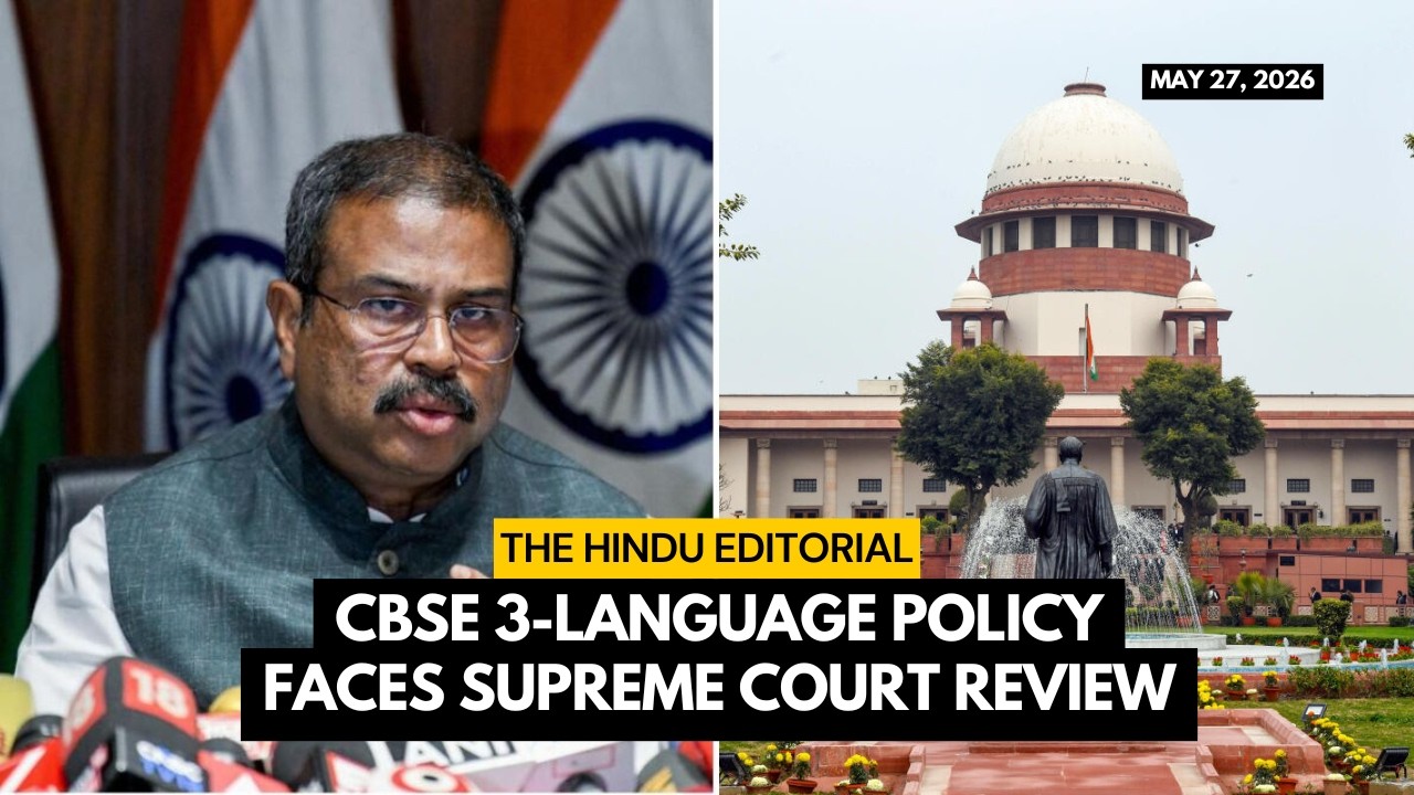 SC questions CBSE&rsquo;s language policy rollout | The Hindu Editorial