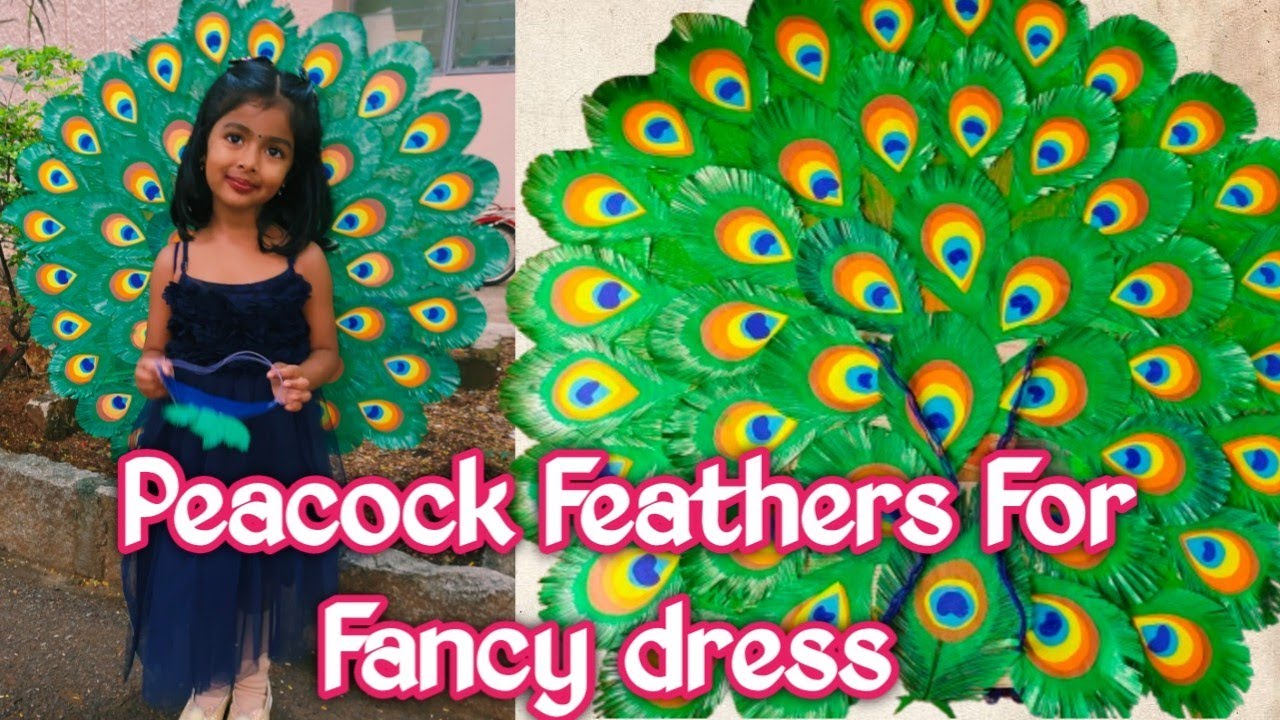 DIY Peacock costume for Fancy dress/Mor Pankh🦚/School Activity#diy #dress #peacock #compitition #how