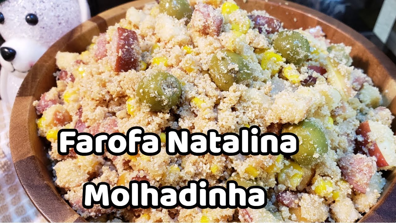 Farofa Natalina Molhadinha por Carla Alencastro, ideal para sua ceia de Natal