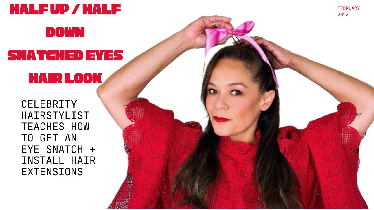 Celebrity Stylist Secret: The Instant Face Lift: Snatched Half-Up Hair Tutorial ✂️🔥 #HairTutorial