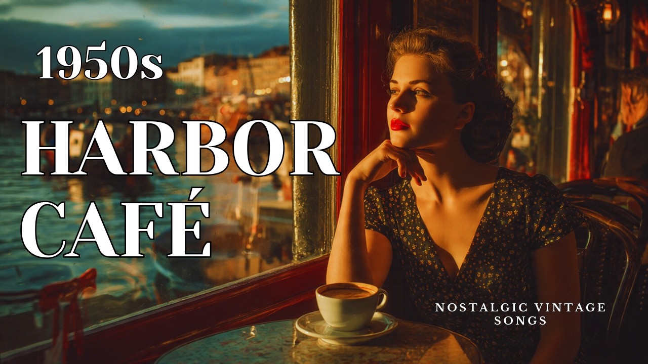 Café del Puerto 1950 ☕ 1950s Harbor Café | Nostalgic Vintage Songs • Golden Era Time Travel