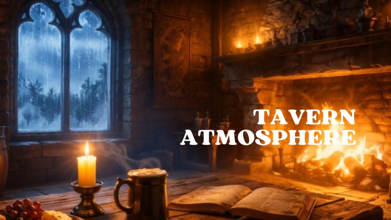 Tavern Atmosphere with Fireplace | Celtic Fantasy Music for Focus & Relaxation