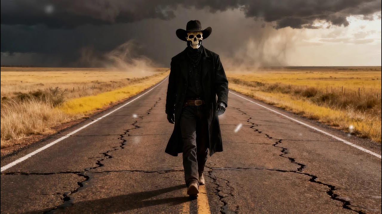 Dark Country Highway into the Unknown