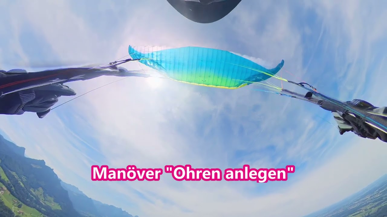 Witschei fliegt #01: Hochries Abgleiter mit Man&ouml;ver Ohren anlegen und Rollen - Gleitschirm fliegen