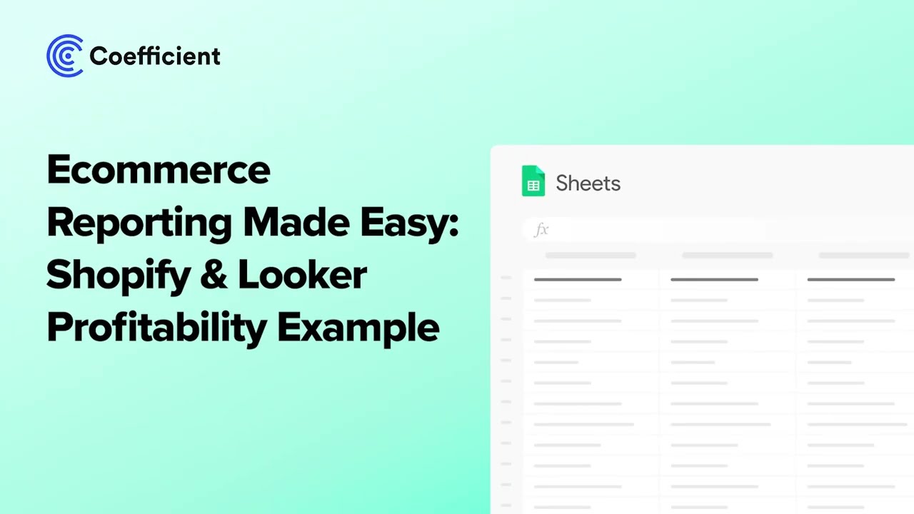 Ecommerce Reporting Made Easy: Shopify & Looker Profitability Example