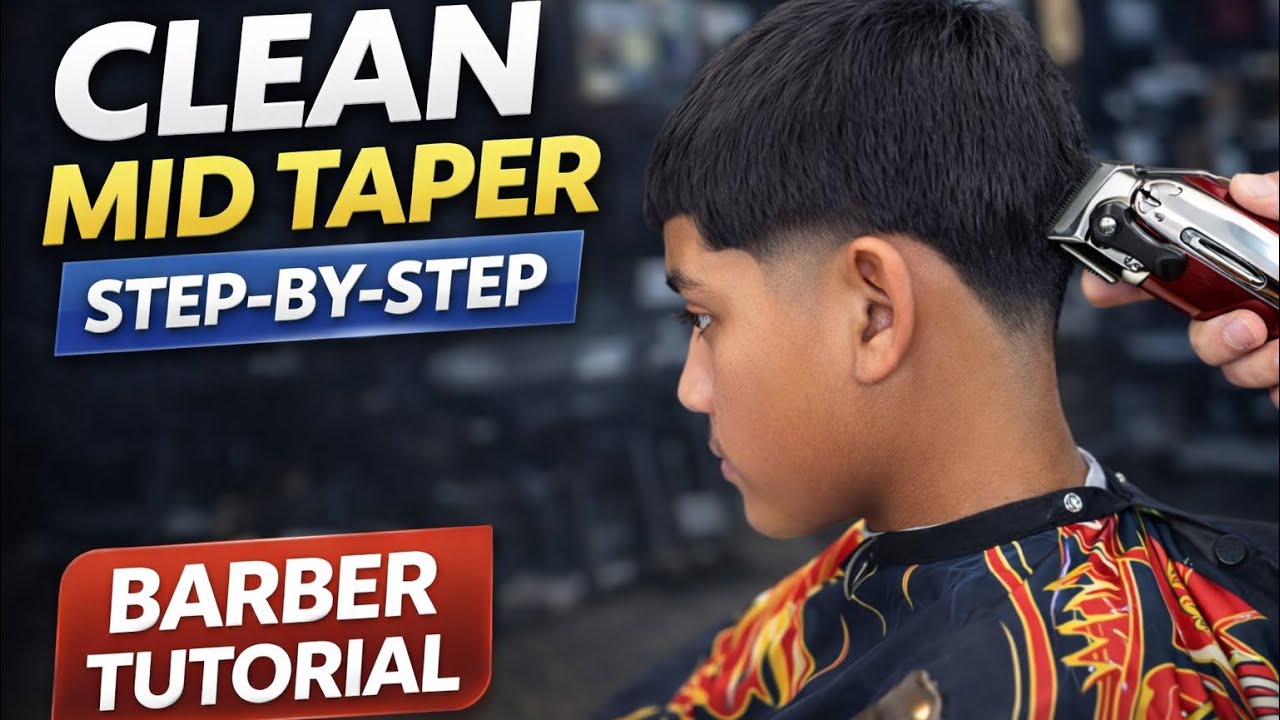 Mid Taper Fade Tutorial for Barbers (Clean & Simple)