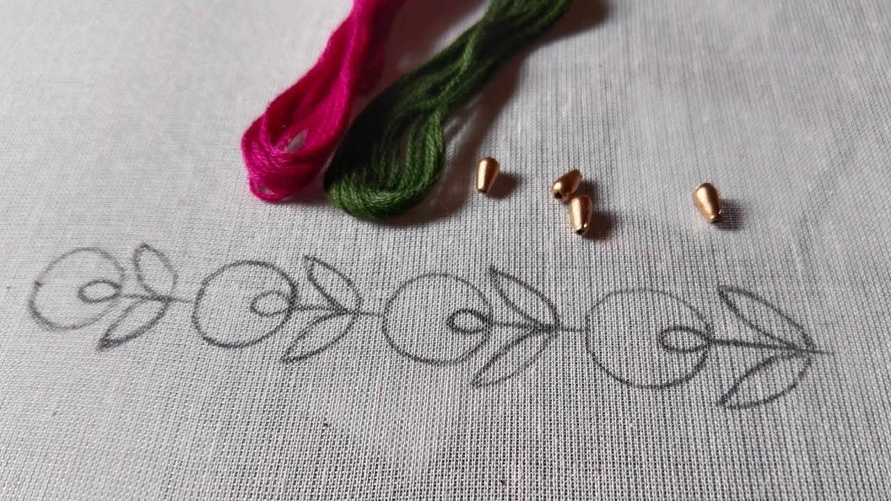 Amazing and Modern embroidery design#hand embroidery#beautiful border design#flower embroiderystitch