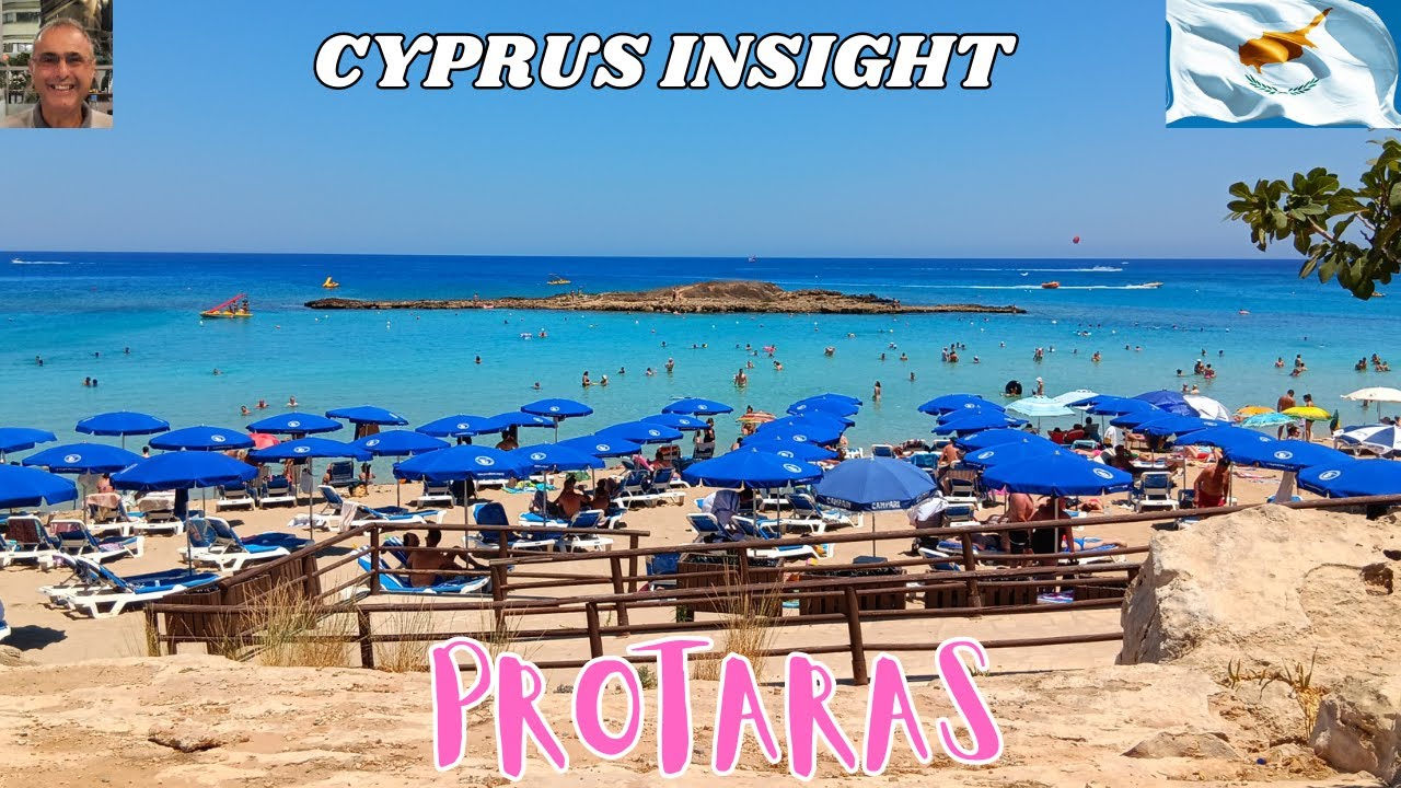 Protaras Cyprus Coastal Path Walk on a Hot July Day.