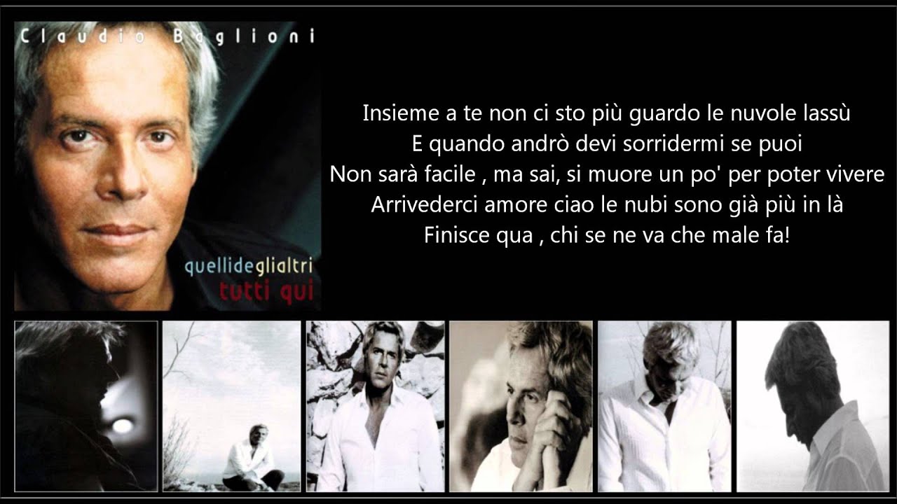 CLAUDIO BAGLIONI - Insieme a te non ci sto' più