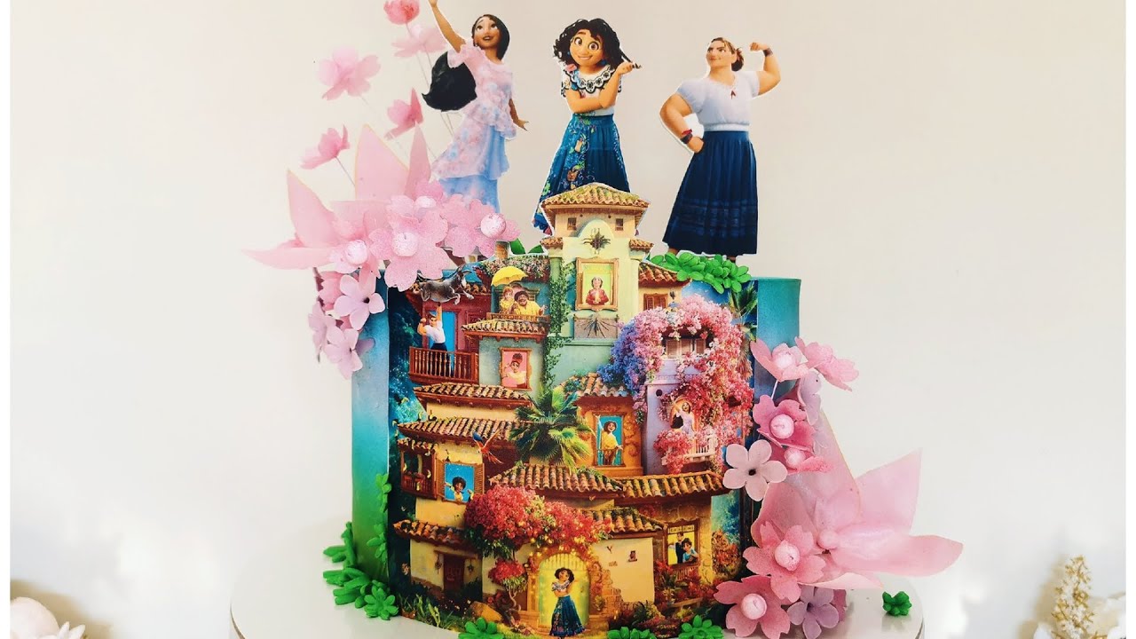Encanto Cake with Wafer Paper Flowers
