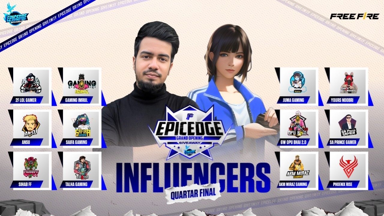 [🔴LIVE] INFLUENCERS QUARTAR FINAL || EpicEdge Giveaway |@EpicedgeProduction