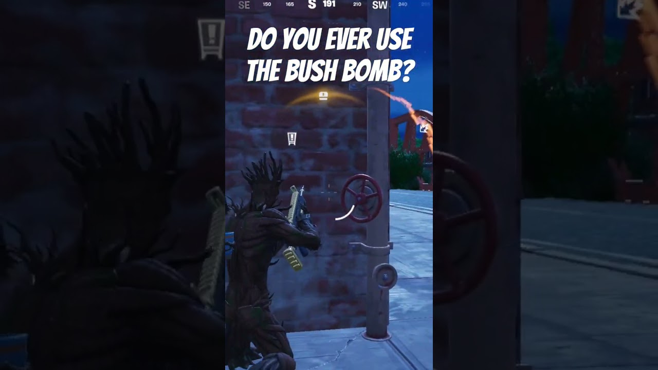 🤣DO YOU EVER USE THE FORTNITE big BUSH BOMB? #shorts