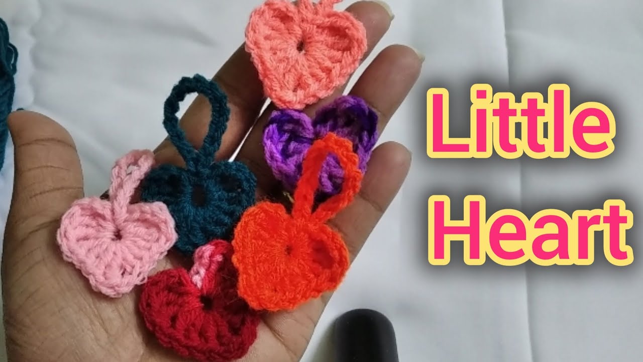 Little heart design। How to make little heart design।কিভাবে লিটিল হার্ট বানাবো#little heart#crochet 