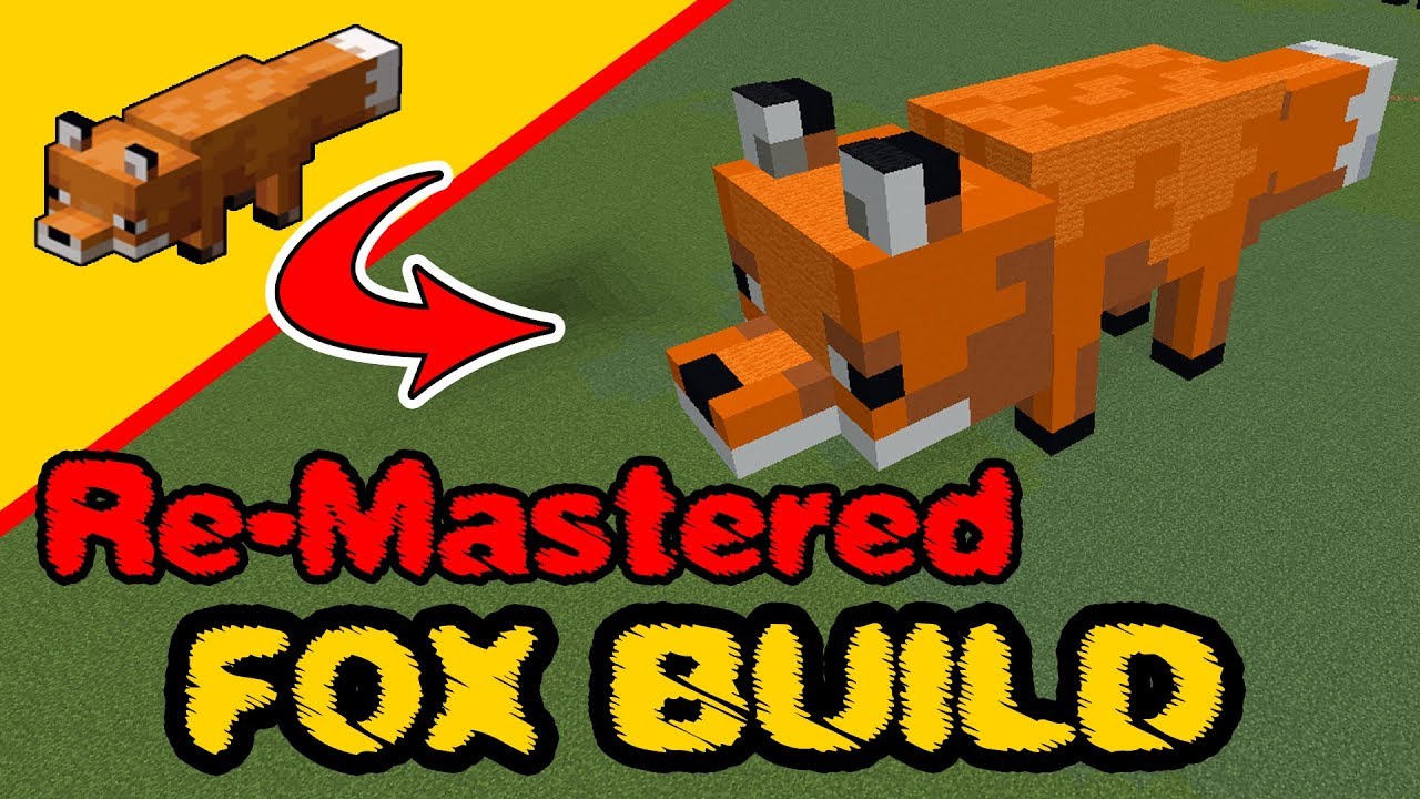 Minecraft Fox - Fox Build - Fox Statue - Tutorial PS4, XBox, PC, Pocket Edition, Switch