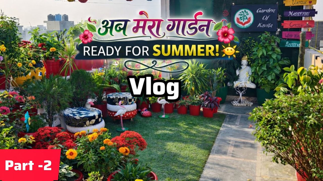 PART-2 अब मेरा गार्डन 🏡READY FOR SUMMER! 🌺Gardening Vlog #summergarden 
