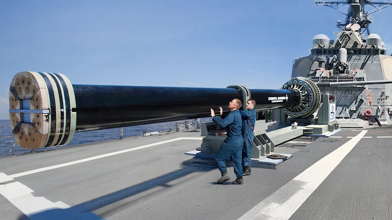 US Testing Monstrously Powerful Rail Gun Firing at Mach 7